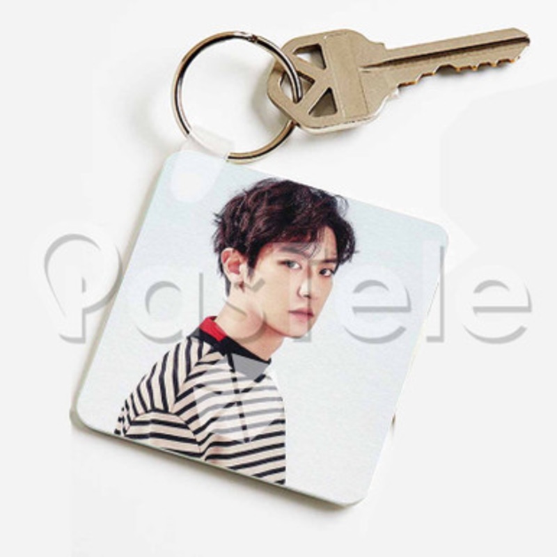 Exo Chanyeol Custom Keychain Jewelry Necklaces Pendant Two Sides Key