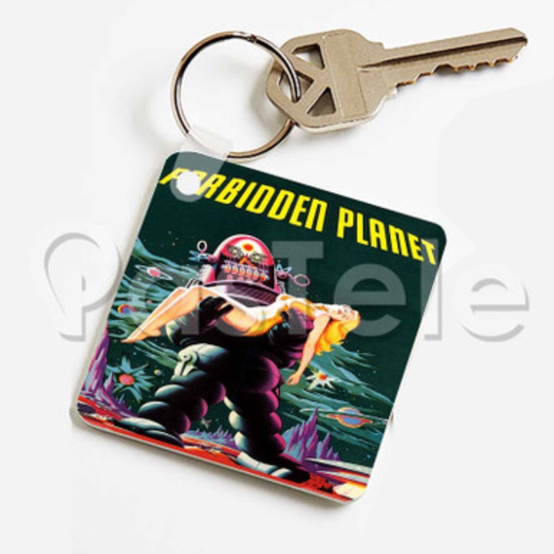 Forbidden Planet Custom Keychain Jewelry Necklaces Pendant Two Sides Key