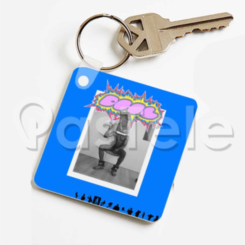 Frank Ocean DHL Custom Keychain Jewelry Necklaces Pendant Two Sides Key