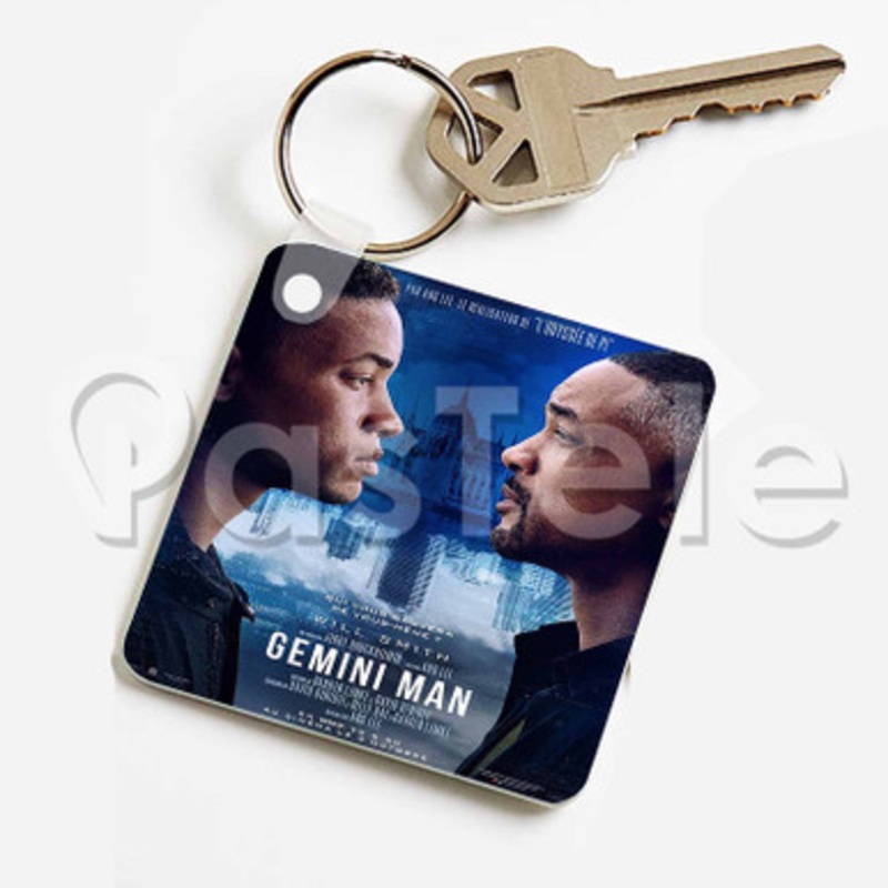 Gemini Man Custom Keychain Jewelry Necklaces Pendant Two Sides Key
