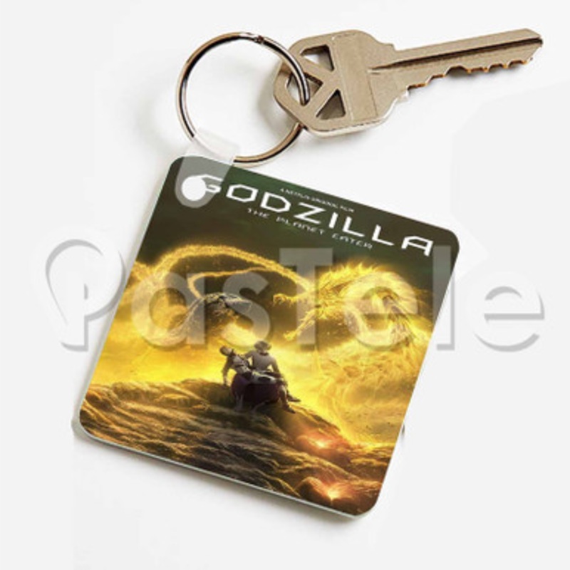 Godzilla Part 3 The Planet Eater Custom Keychain Jewelry Necklaces Pendant Two Sides Key