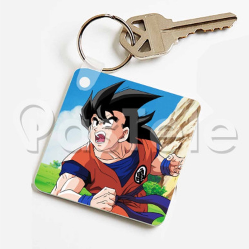 Goku dragon ball z Custom Keychain Jewelry Necklaces Pendant Two Sides Key