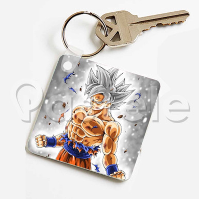 Goku Ultra Instinct DBS Custom Keychain Jewelry Necklaces Pendant Two Sides Key