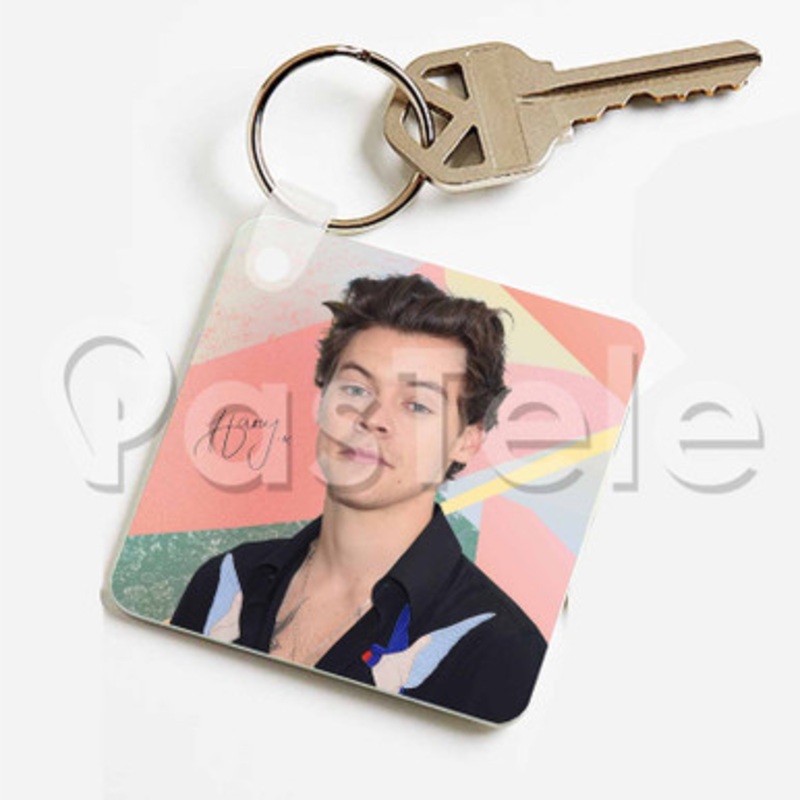 harry styles 2 Custom Keychain Jewelry Necklaces Pendant Two Sides Key