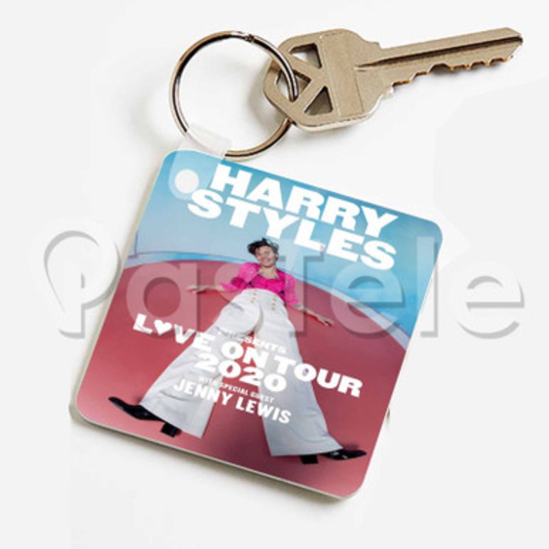 Harry Styles Love on Tour Custom Keychain Jewelry Necklaces Pendant Two Sides Key
