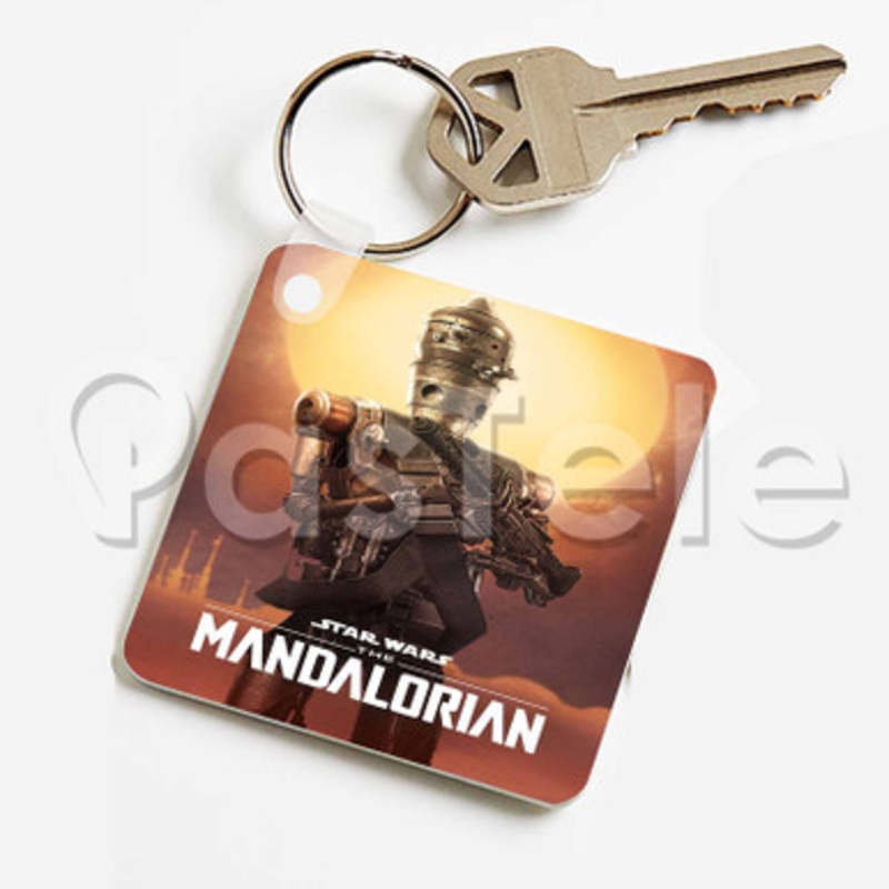 IG 11 Star Wars The Mandalorian Custom Keychain Jewelry Necklaces Pendant Two Sides Key