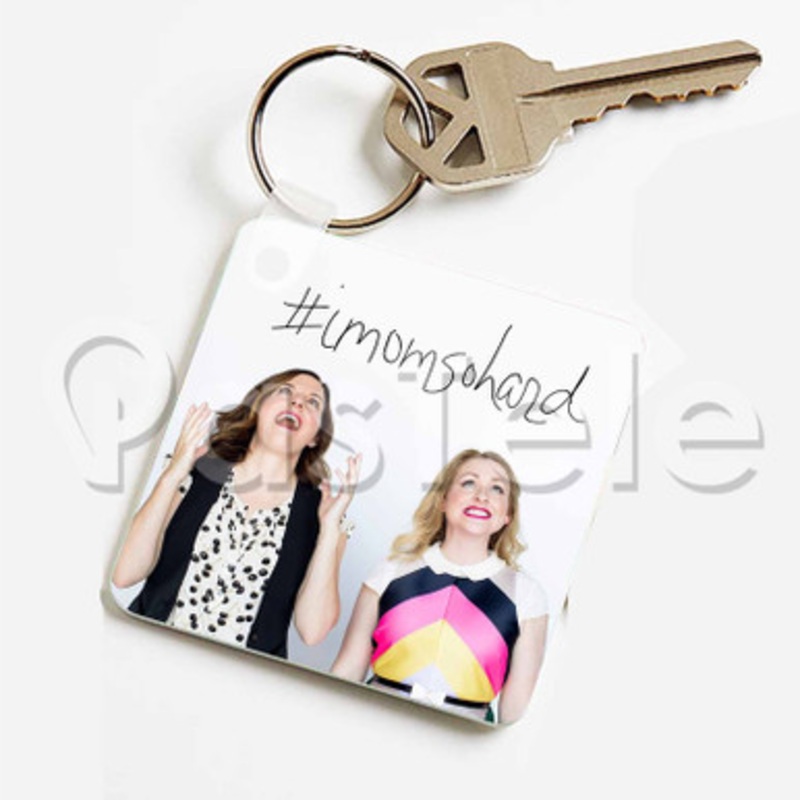 Imomsohard Custom Keychain Jewelry Necklaces Pendant Two Sides Key