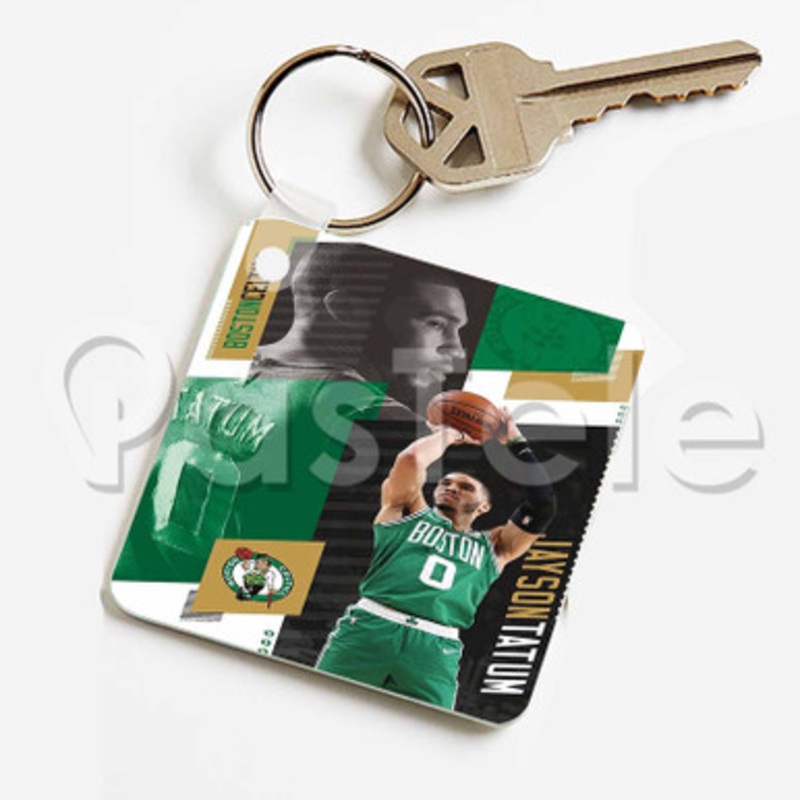 Jayson Tatum Boston Celtics NBA Custom Keychain Jewelry Necklaces Pendant Two Sides Key