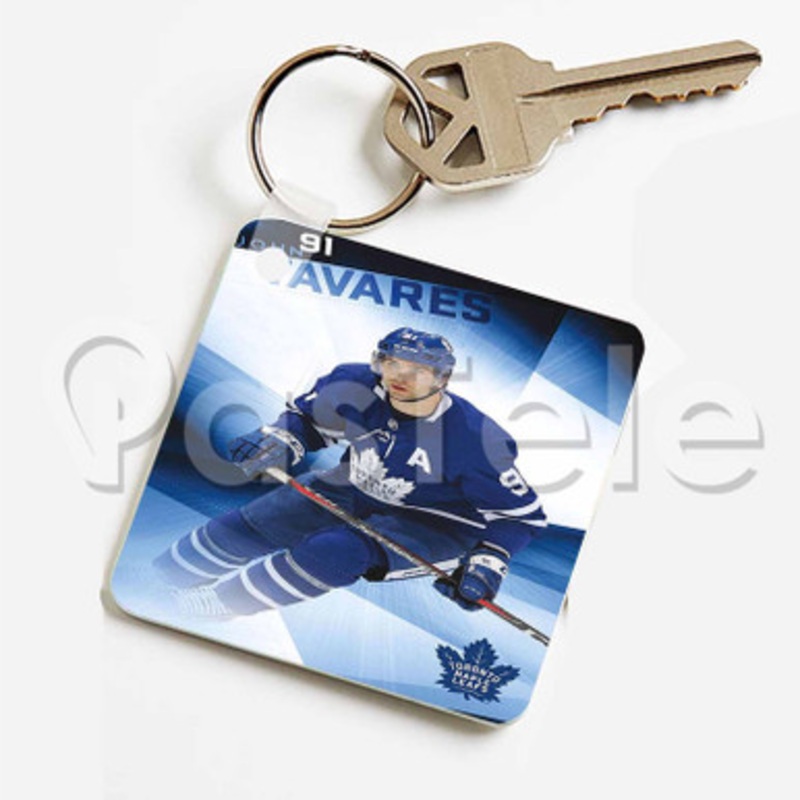 John Tavares Toronto Maple Leafs NHL Custom Keychain Jewelry Necklaces Pendant Two Sides Key