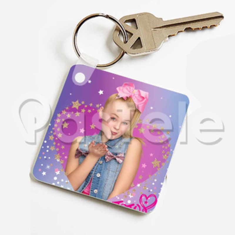 jojo siwa 3 Custom Keychain Jewelry Necklaces Pendant Two Sides Key