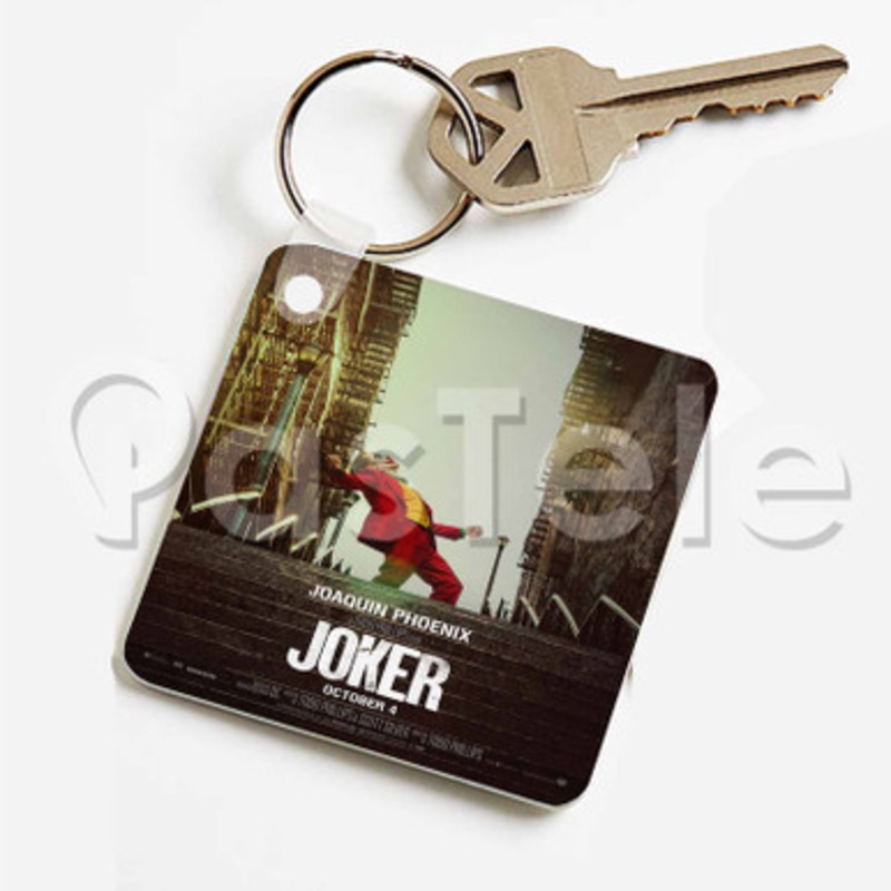 Joker Custom Keychain Jewelry Necklaces Pendant Two Sides Key