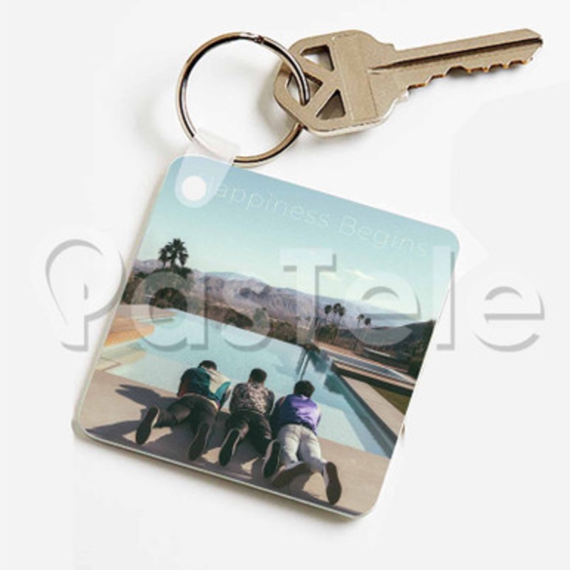 Jonas Brothers Happiness Begins Custom Keychain Jewelry Necklaces Pendant Two Sides Key