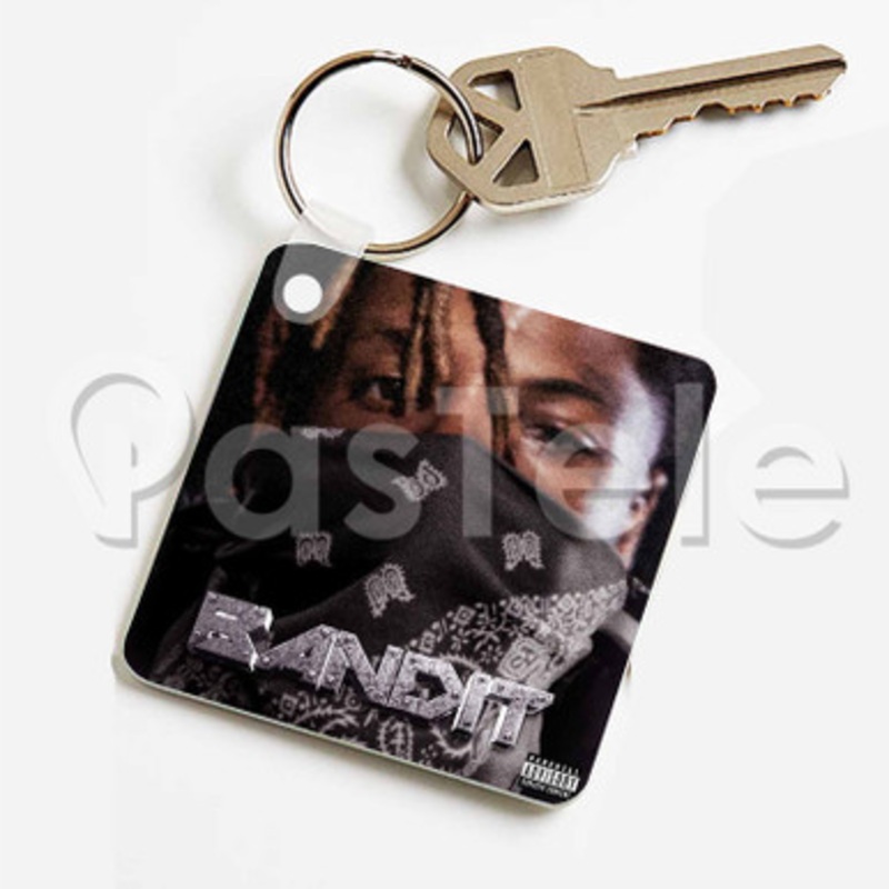 Juice Wrld Young Boy Bandit Custom Keychain Jewelry Necklaces Pendant Two Sides Key