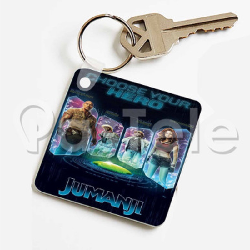Jumanji 3 Custom Keychain Jewelry Necklaces Pendant Two Sides Key