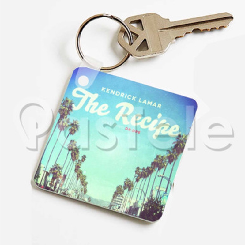 Kendrick Lamar The Recipe ft Dr Dre Custom Keychain Jewelry Necklaces Pendant Two Sides Key