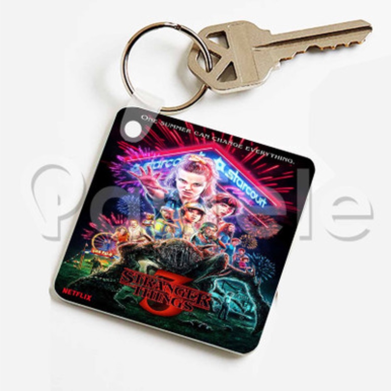 84 Stranger 654 Things 3 Custom Keychain Jewelry Necklaces Pendant Two Sides Key