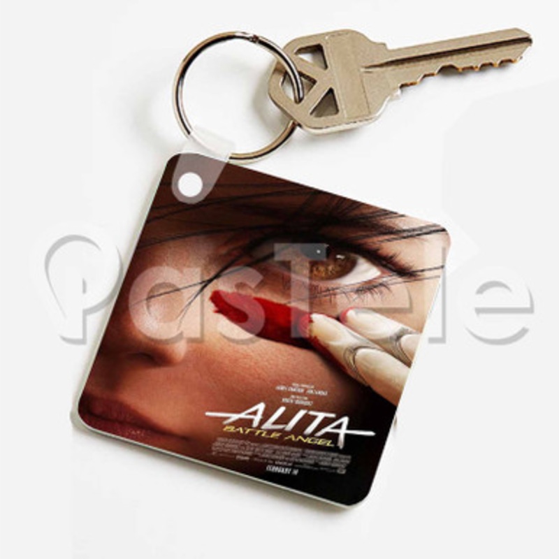 Alita Battle Angel Custom Keychain Jewelry Necklaces Pendant Two Sides Key