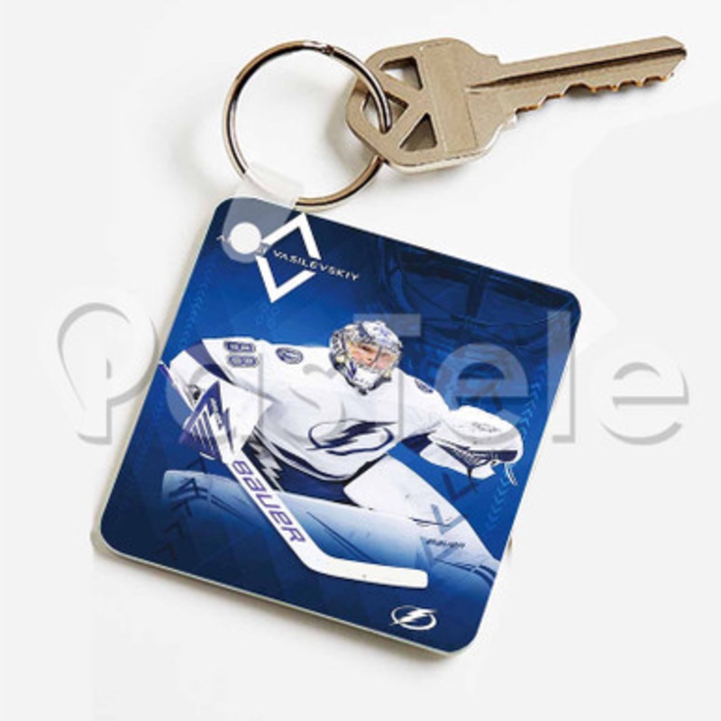 Andrei Vasilevskiy Tampa Bay Lightning NHL Custom Keychain Jewelry Necklaces Pendant Two Sides Key