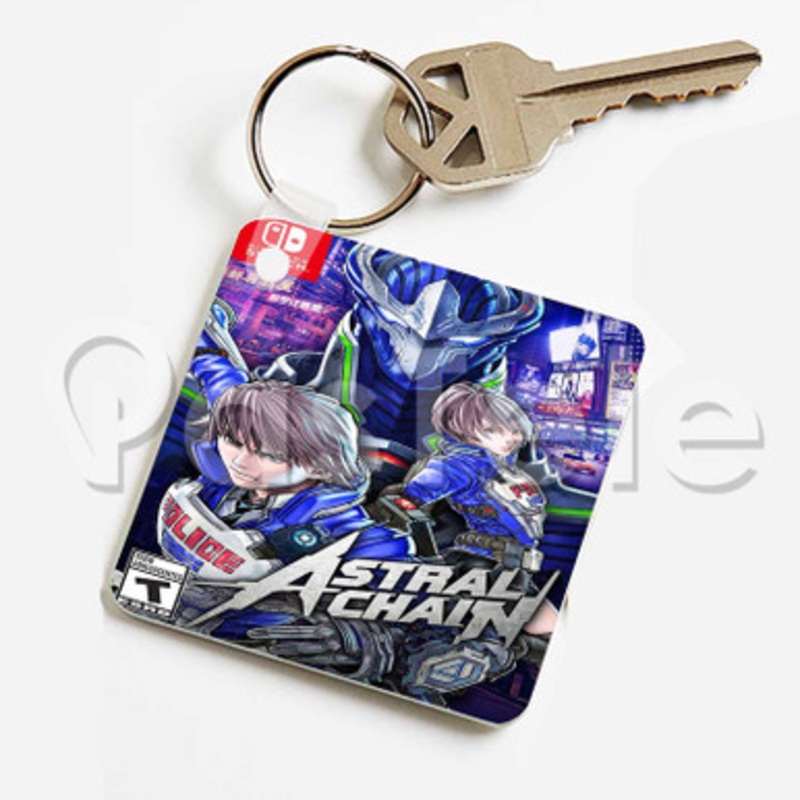 Astral Chain Custom Keychain Jewelry Necklaces Pendant Two Sides Key