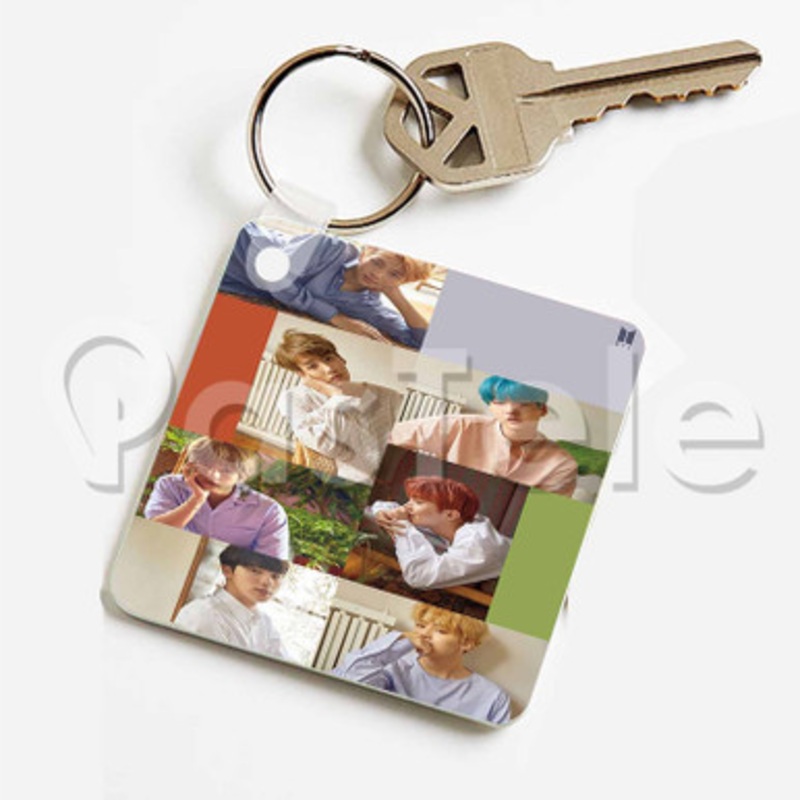 Bangtan Boys Custom Keychain Jewelry Necklaces Pendant Two Sides Key