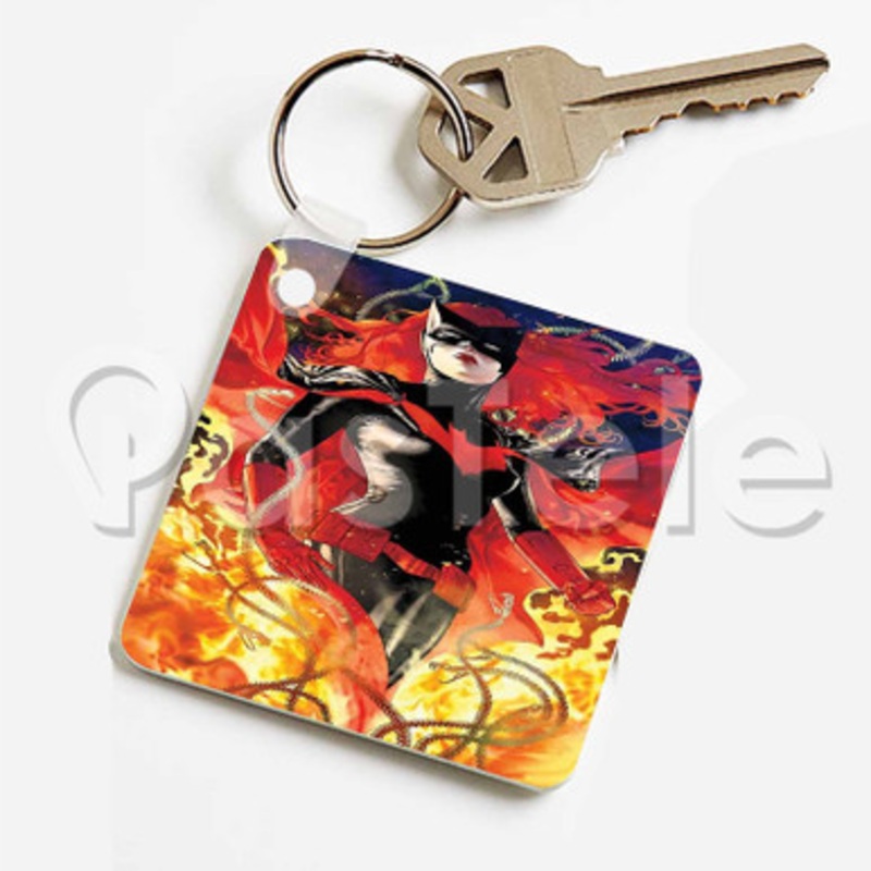 Batwoman Custom Keychain Jewelry Necklaces Pendant Two Sides Key