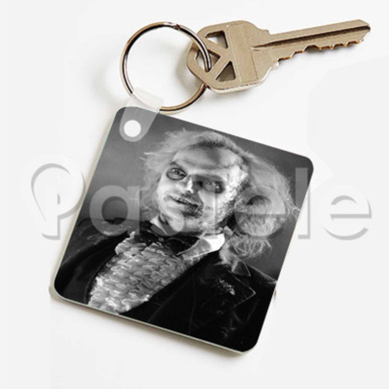 Beetlejuice Custom Keychain Jewelry Necklaces Pendant Two Sides Key
