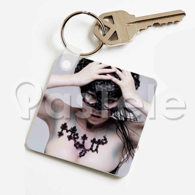 Bjork Medulla Custom Keychain Jewelry Necklaces Pendant Two Sides Key