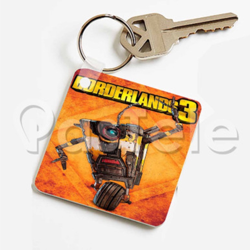 Borderlands 3 Claptrap Custom Keychain Jewelry Necklaces Pendant Two Sides Key