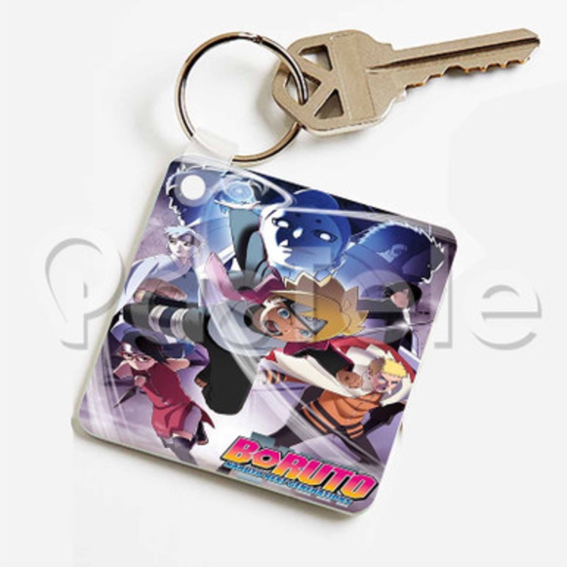 Boruto Naruto Next Generations Custom Keychain Jewelry Necklaces Pendant Two Sides Key
