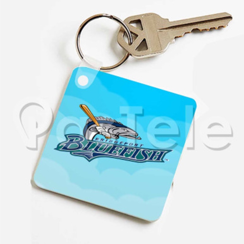 Bridgeport Bluefish Custom Keychain Jewelry Necklaces Pendant Two Sides Key