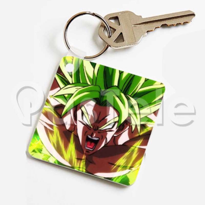 Broly Custom Keychain Jewelry Necklaces Pendant Two Sides Key
