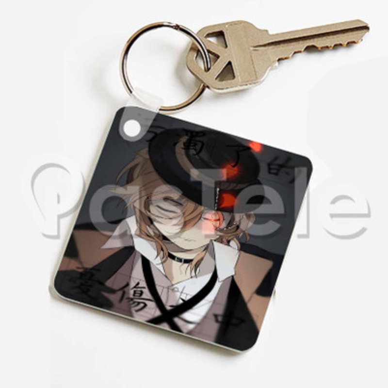 Chuuya Nakahara Bungou Stray Dogs Custom Keychain Key Ring Jewelry Necklaces Pendant Two Sides Key