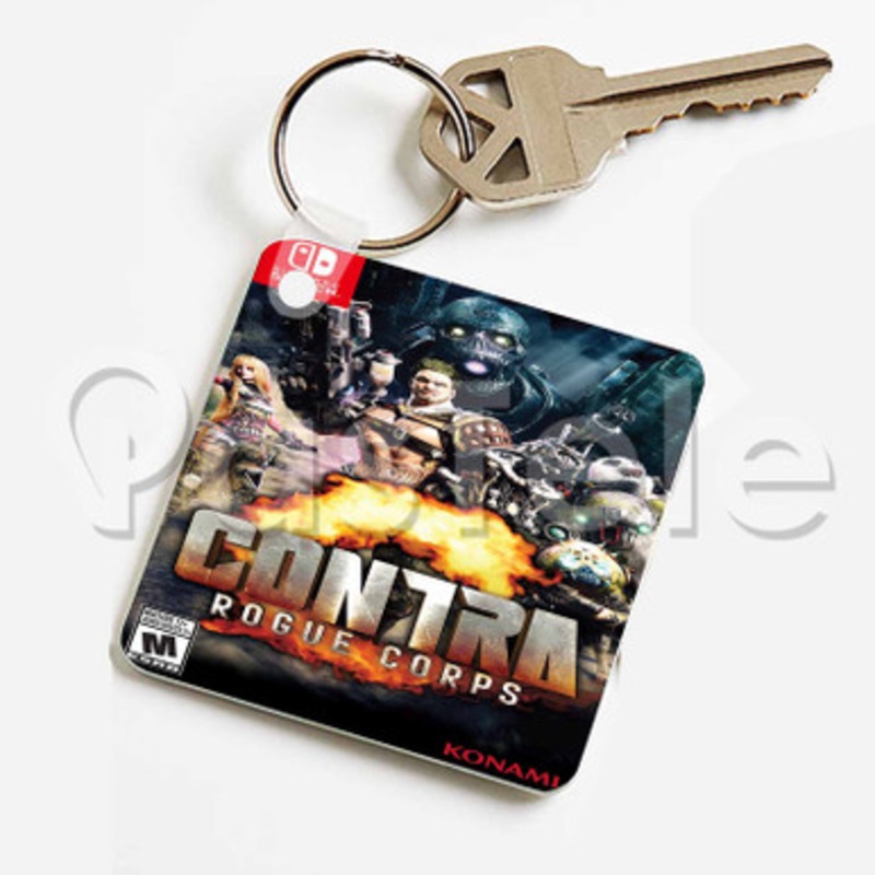 Contra Rogue Corps Custom Keychain Jewelry Necklaces Pendant Two Sides Key