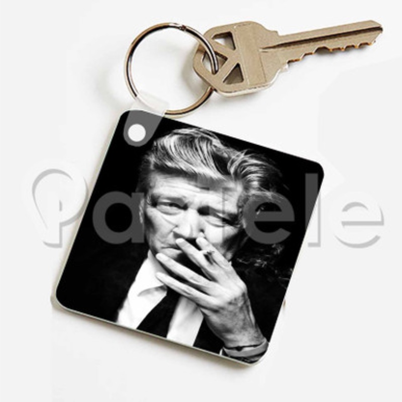 David Lynch Custom Keychain Key Ring Jewelry Necklaces Pendant Two Sides Key