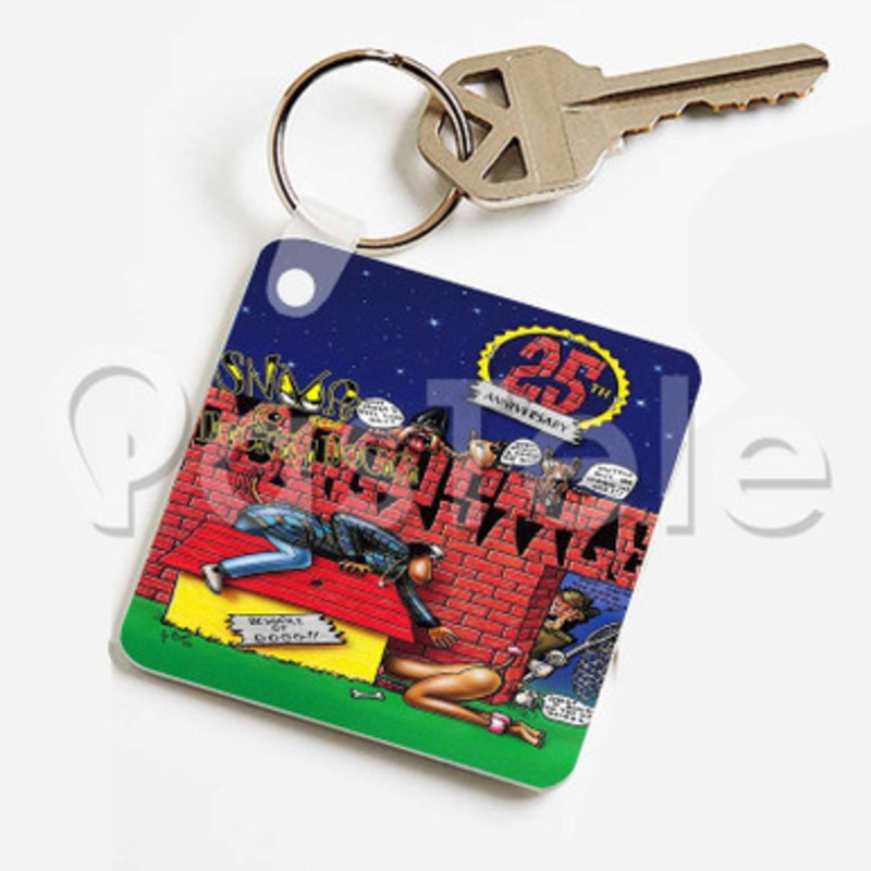 Death Row Records Custom Keychain Jewelry Necklaces Pendant Two Sides Key