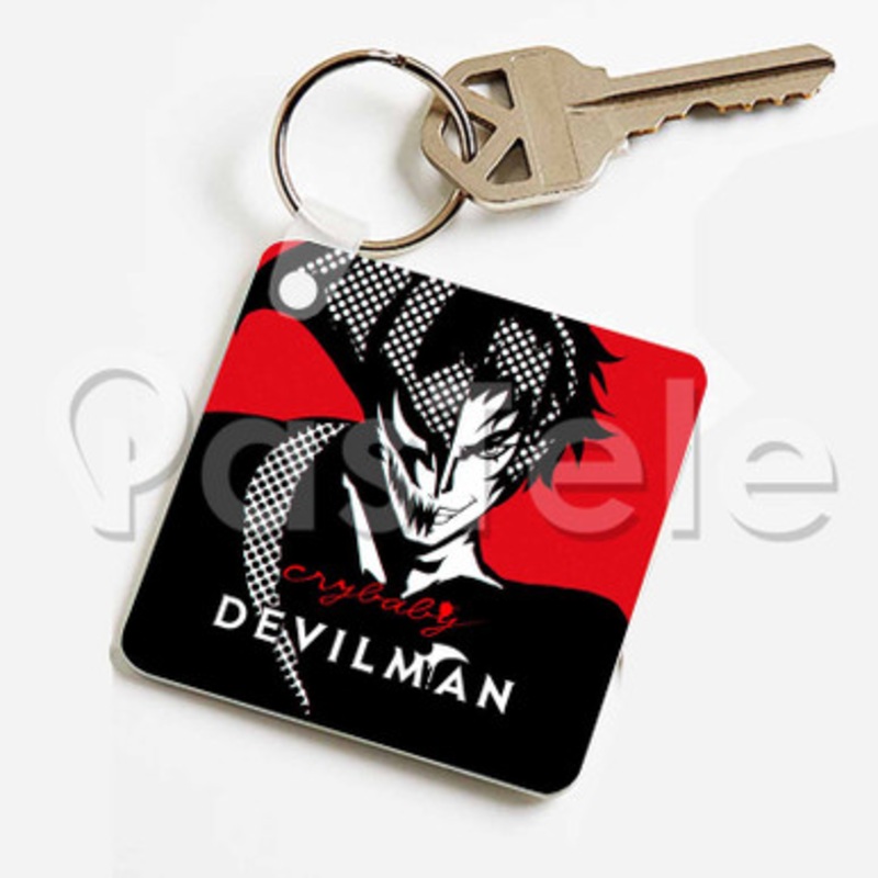 Devilman Crybaby Custom Keychain Jewelry Necklaces Pendant Two Sides Key