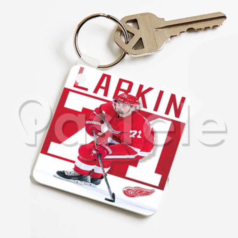 Dylan Larkin Detroit Red Wings NHL Custom Keychain Jewelry Necklaces Pendant Two Sides Key
