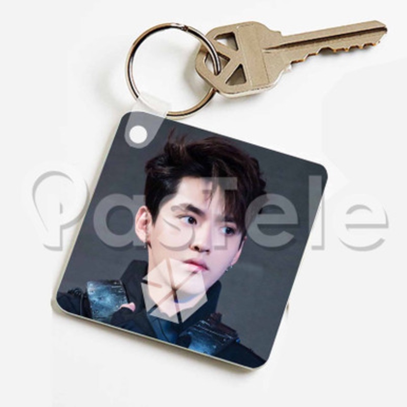 Exo Kris Wu Custom Keychain Jewelry Necklaces Pendant Two Sides Key