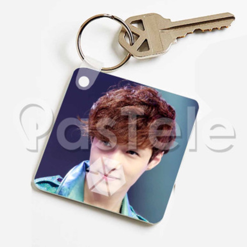 Exo Zhang Yixing Custom Keychain Jewelry Necklaces Pendant Two Sides Key