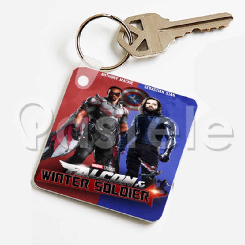 Falcon and Winter Soldier 2 Custom Keychain Jewelry Necklaces Pendant Two Sides Key