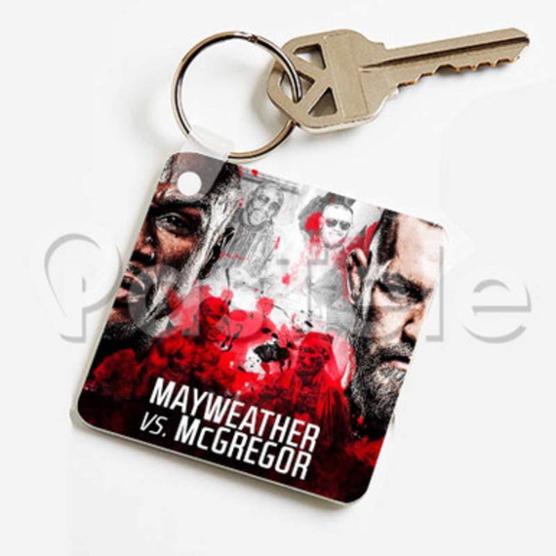 Floyd Mayweather Jr vs Conor Mc Gregor Custom Keychain Key Ring Jewelry Necklaces Pendant Two Sides Key