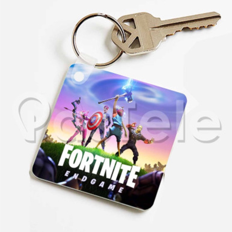 fortnite avengers endgame Custom Keychain Jewelry Necklaces Pendant Two Sides Key