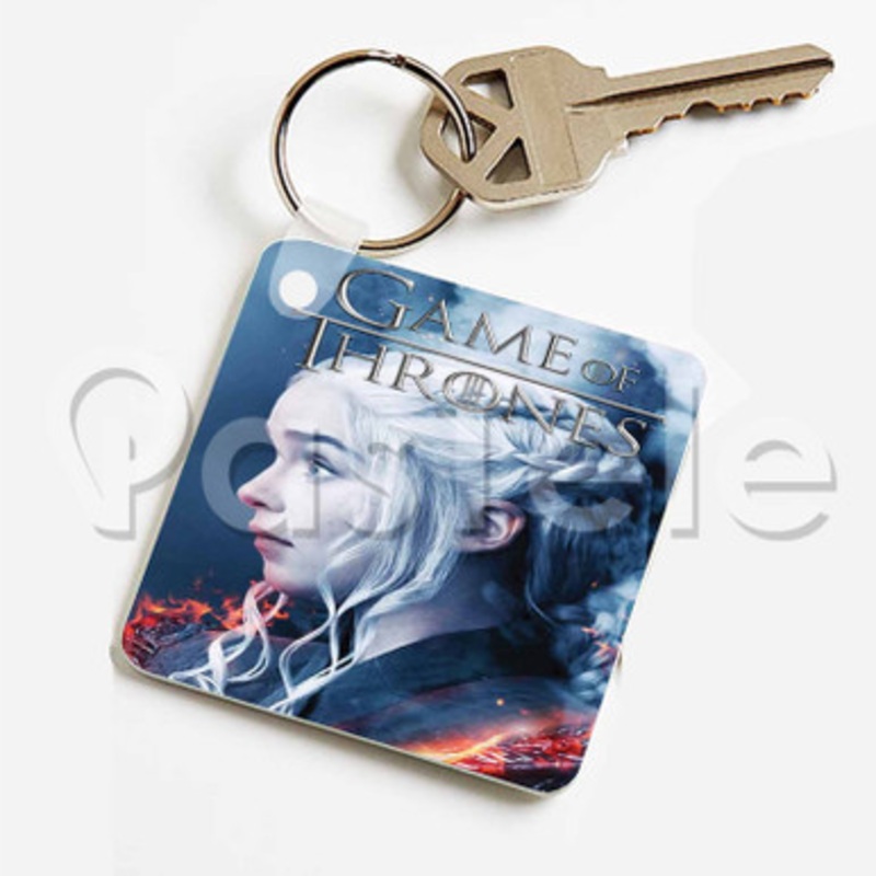 game of thrones Custom Keychain Jewelry Necklaces Pendant Two Sides Key