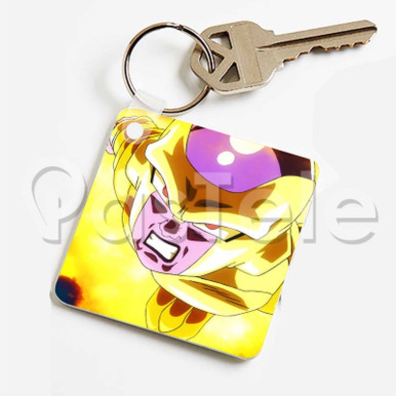 golden frieza dragonball super Custom Keychain Jewelry Necklaces Pendant Two Sides Key