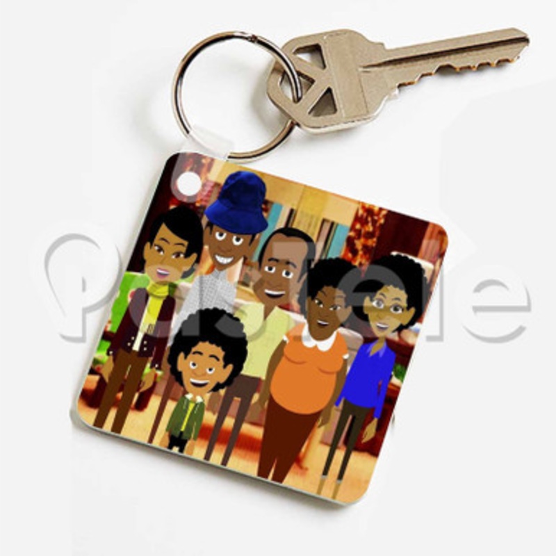 Good Times Cartoon Custom Keychain Jewelry Necklaces Pendant Two Sides Key