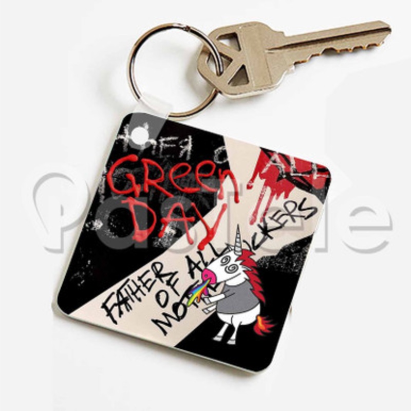 Green Day Father Of All Custom Keychain Jewelry Necklaces Pendant Two Sides Key