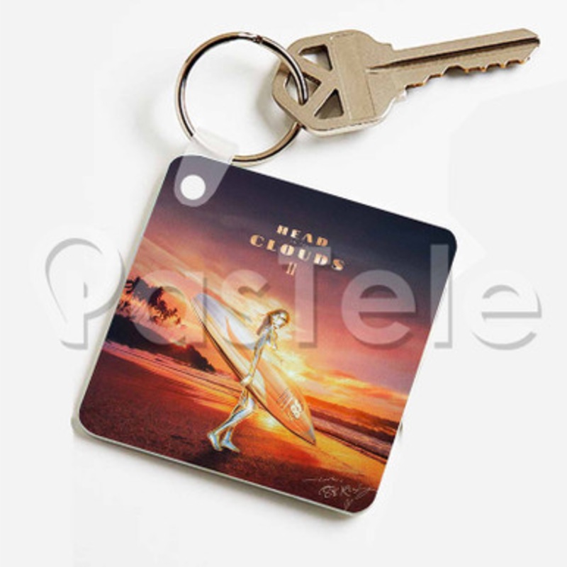 Head in The Clouds 2 Custom Keychain Jewelry Necklaces Pendant Two Sides Key