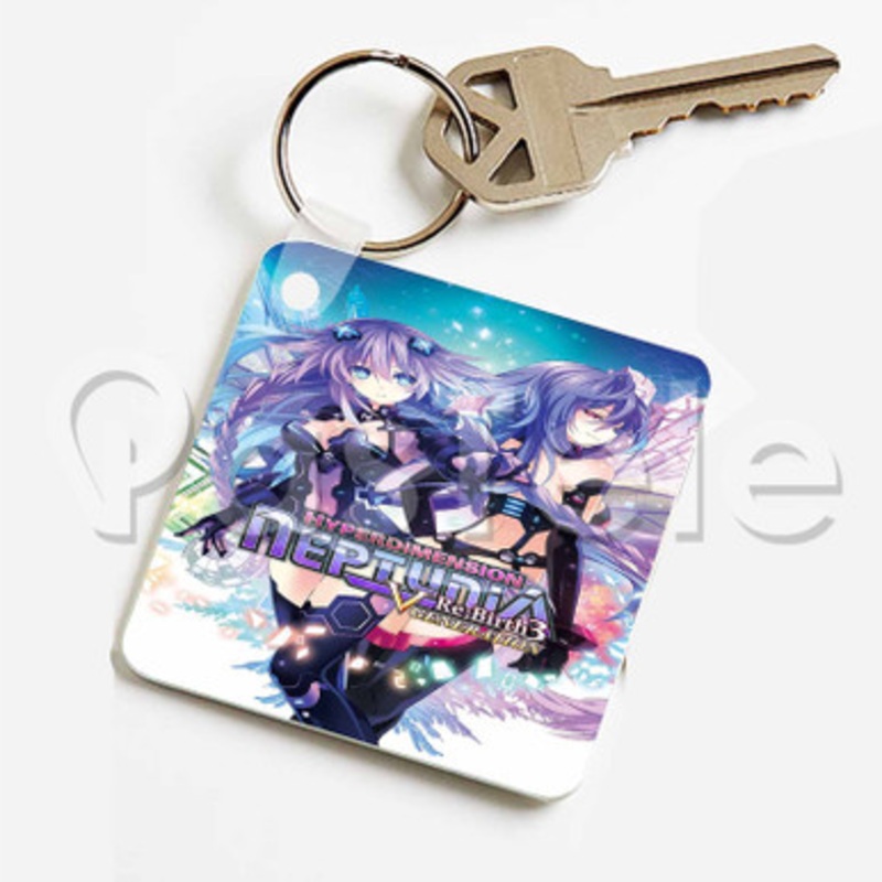 Hyperdimension Neptunia 4 Custom Keychain Key Ring Jewelry Necklaces Pendant Two Sides Key