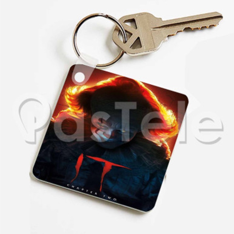IT Chapter 2 Movie Custom Keychain Jewelry Necklaces Pendant Two Sides Key