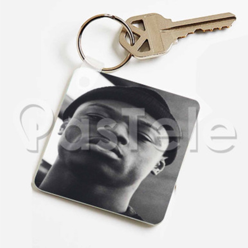 J Hus Custom Keychain Key Ring Jewelry Necklaces Pendant Two Sides Key